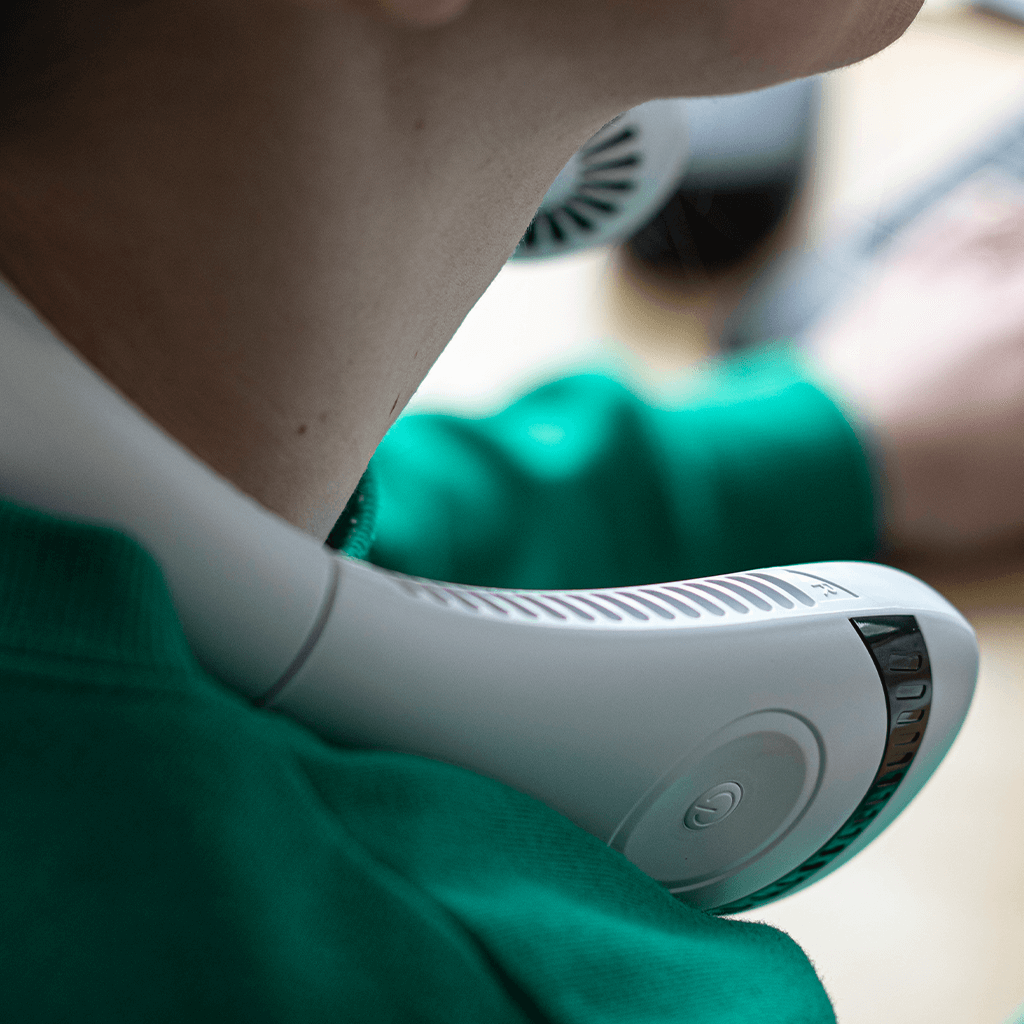 Rechargeable, Wireless, Folding Neck Fan
