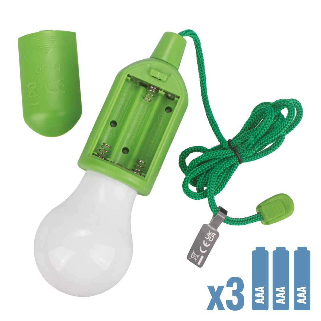 Pull Cord Portable Hanging Lights - Battery Powered - 6 Pack