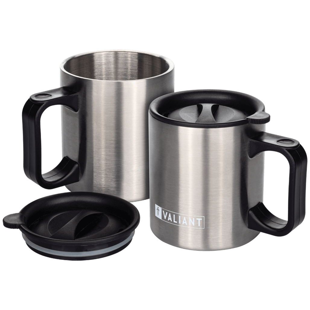 Insulated Camping and Travel Mugs (Twin Pack)
