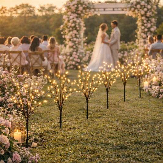 Aisle and Pathway Runner Lights | For Weddings and Parties | 8 Pack | Warm White | 8 Settings