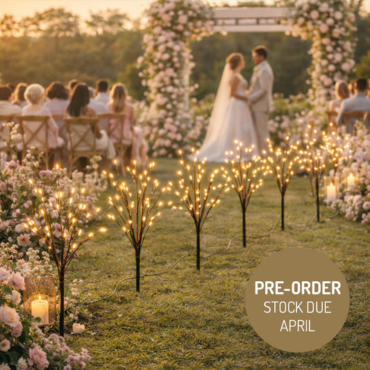 Aisle and Pathway Runner Lights for Wedding and Parties – 8 Pack Warm White