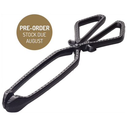 Heavy Duty Cast Iron Fireside Tongs for Stoves, Open Fires, Pizza Ovens and Chimeneas