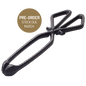 Heavy Duty Cast Iron Fireside Tongs for Stoves, Open Fires, Pizza Ovens and Chimeneas