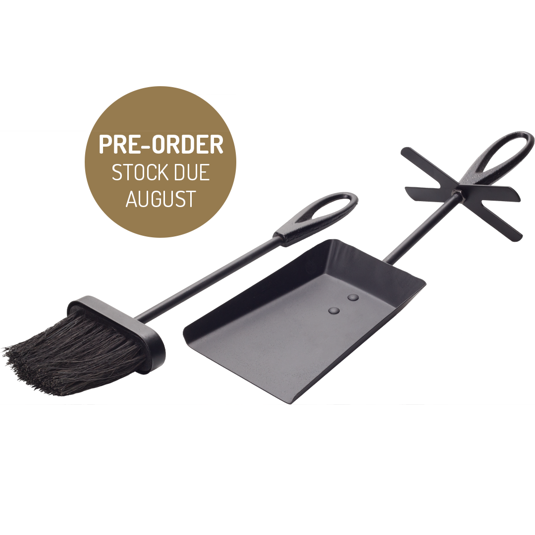 Ash Brush and Shovel Companion Tool Set for Stoves, Open Fires, Pizza Ovens and Chimeneas