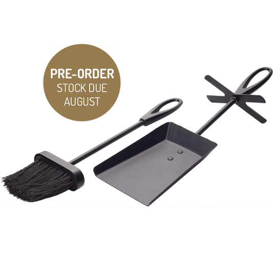 Ash Brush and Shovel Companion Tool Set for Stoves, Open Fires, Pizza Ovens and Chimeneas