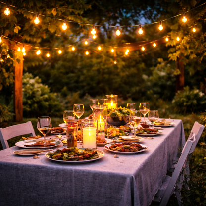 Outdoor Festoon String Lights - For Outdoor Dining, Weddings & Parties - USB Powered 12.5 Mtrs