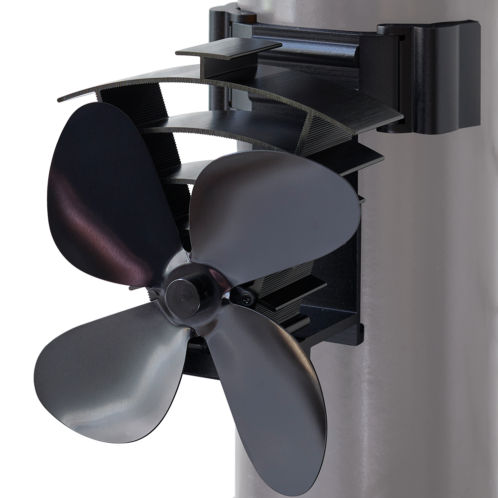 Remora Stove Fan | For Flue Pipes | Magnetic and Clamp Attachment