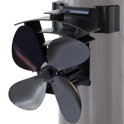Remora Stove Fan | For Flue Pipes | Magnetic and Clamp Attachment
