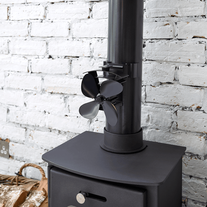 Remora Stove Fan | For Flue Pipes | Magnetic and Clamp Attachment