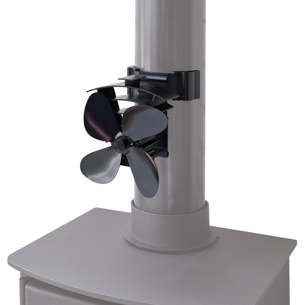 Remora Stove Fan | For Flue Pipes | Magnetic and Clamp Attachment
