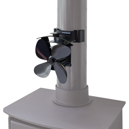Remora Stove Fan | For Flue Pipes | Magnetic and Clamp Attachment