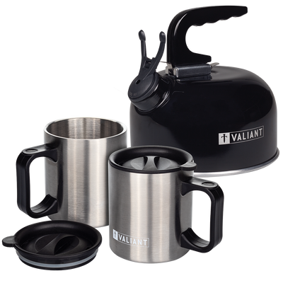 Insulated Camping Mugs & Kettle Bundle