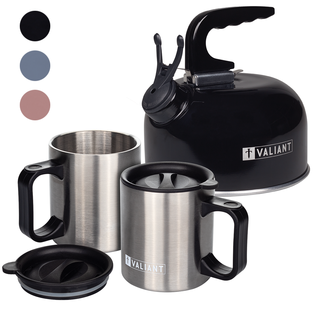 Insulated Camping Mugs & Kettle Bundle