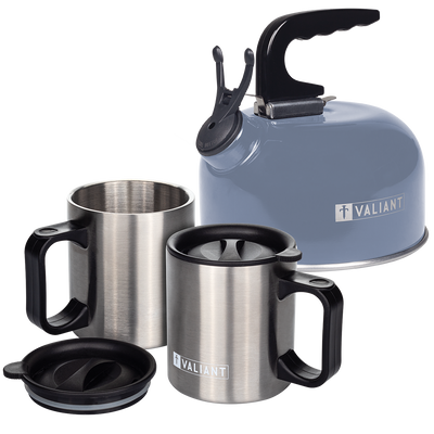 Insulated Camping Mugs & Kettle Bundle