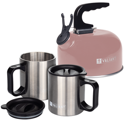 Insulated Camping Mugs & Kettle Bundle