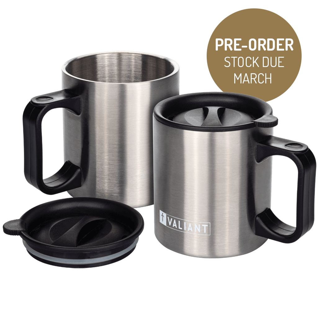 Insulated Camping and Travel Mugs (Twin Pack)