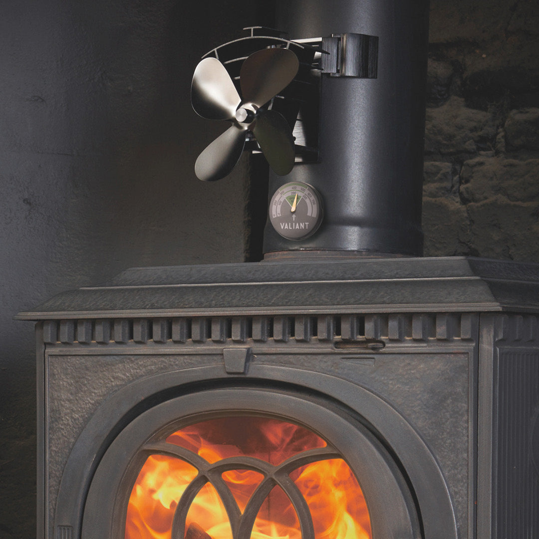 Remora Stove Fan | For Flue Pipes | Magnetic and Clamp Attachment