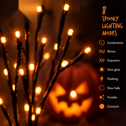 Halloween Aisle and Pathway Runner Lights | For Parties | 8 Pack | Warm White | 8 Settings