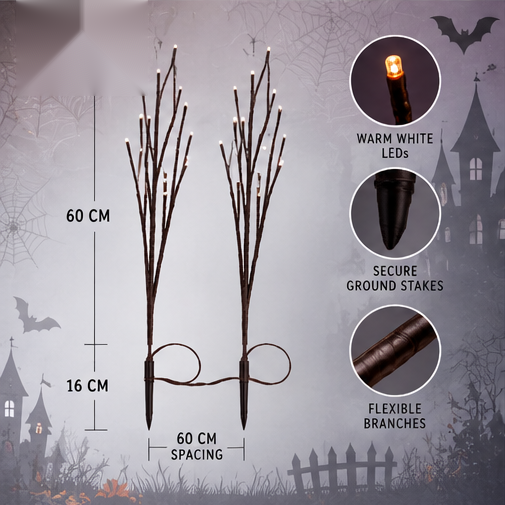 Halloween Aisle and Pathway Runner Lights | For Parties | 8 Pack | Warm White | 8 Settings