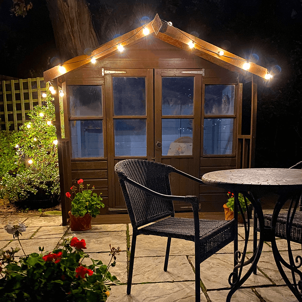 Outdoor cafe hot sale lights led