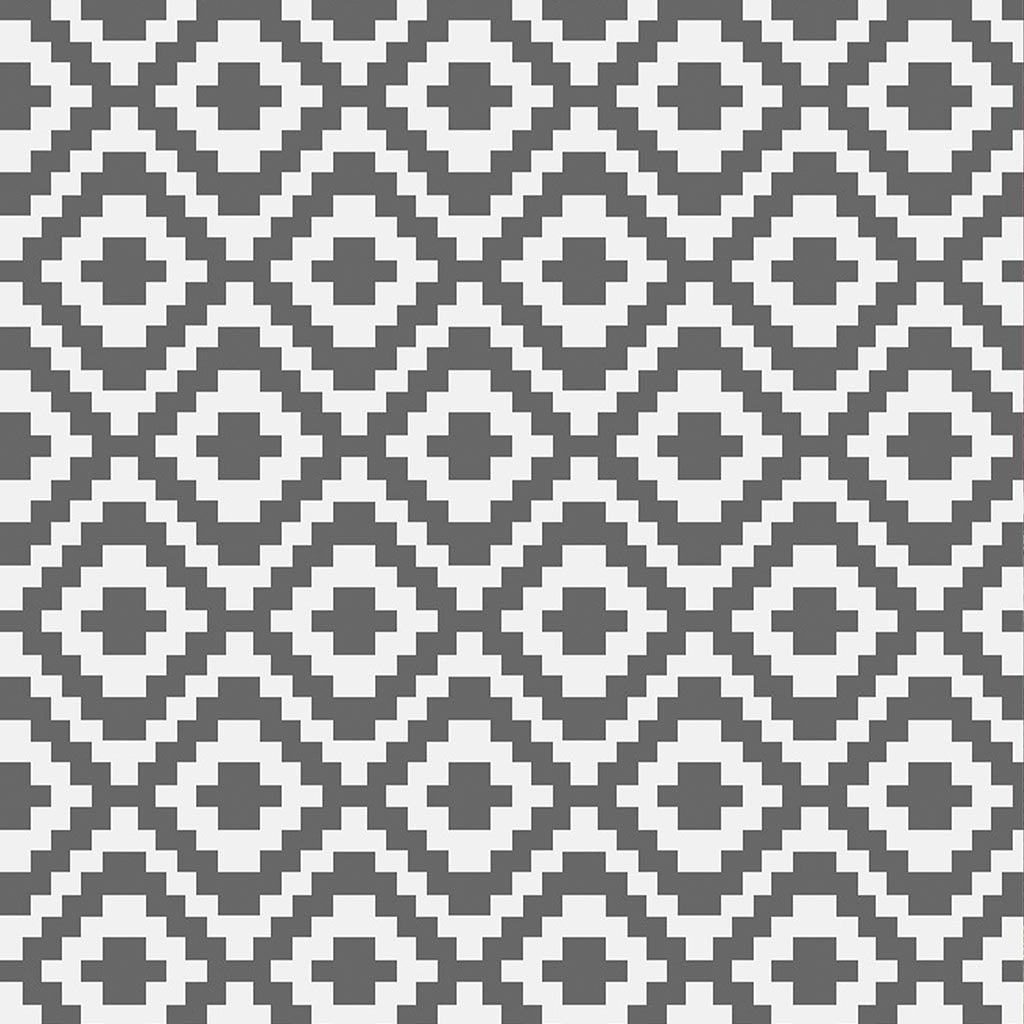 Outdoor Rug - Geometric Pattern - Grey