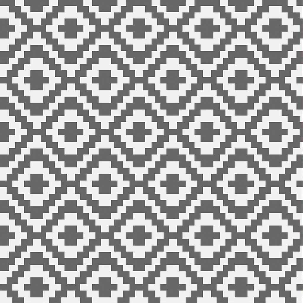 Outdoor Rug - Geometric Pattern - Grey