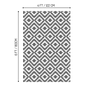 Outdoor Rug - Geometric Pattern - Grey