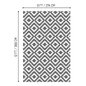Outdoor Rug - Geometric Pattern - Grey