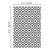 Outdoor Rug - Geometric Pattern - Grey