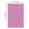 Outdoor Rug - Geometric Pattern - Pink