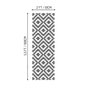 Outdoor Rug - Geometric Pattern - Grey