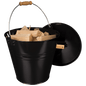 Valiant Fireside Bucket open with kindling, on white background