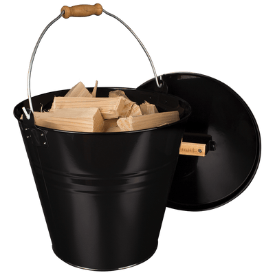 Valiant Fireside Bucket open with kindling, on white background